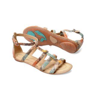 Born Crown Jill Snake Leather Gladiator Sandals